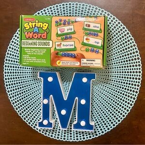 Lakeshore String A Word Beginning Sounds Set; Educational Toy